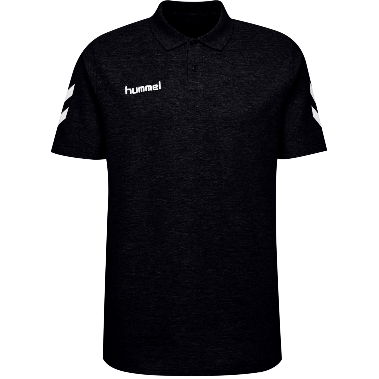 HUMMEL GO COTTON POLO, BLACK, packshot