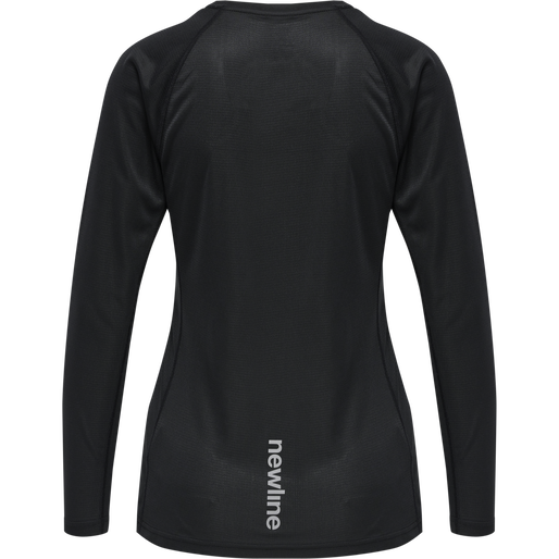 WOMEN CORE RUNNING T-SHIRT L/S, BLACK WOMEN CORE RUNNING T-SHIRT L/S, BLACK, packshot