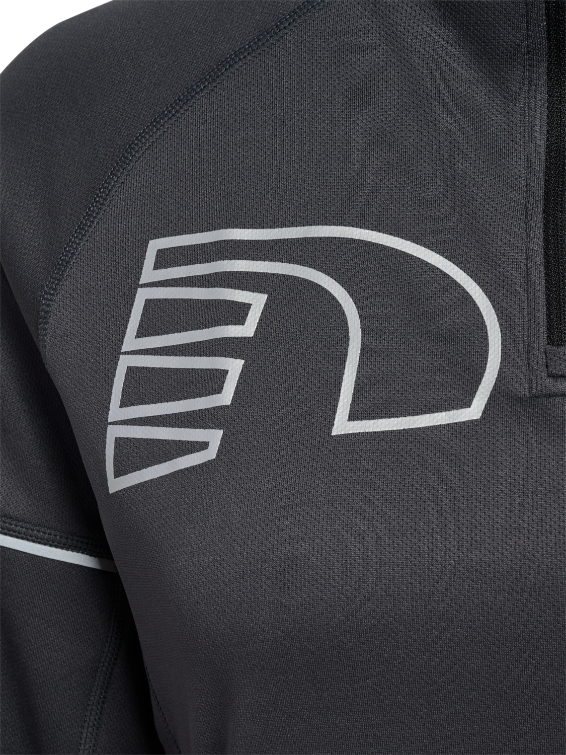 CORE ZIP NECK SHIRT, TITANIUM, packshot