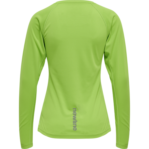 WOMEN CORE RUNNING T-SHIRT L/S, GREEN FLASH, packshot