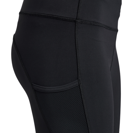 WOMEN HW LONG TIGHTS, BLACK, packshot