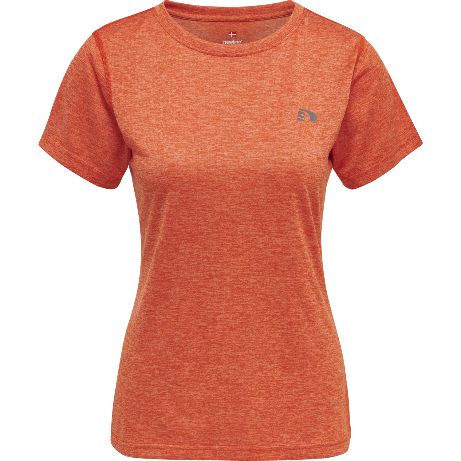 WOMEN STATEMENT T-SHIRT S/S, SPICY ORANGE MELANGE, packshot
