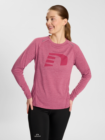 nwlORLANDO T-SHIRT L/S WOMAN, DRY ROSE MELANGE, model