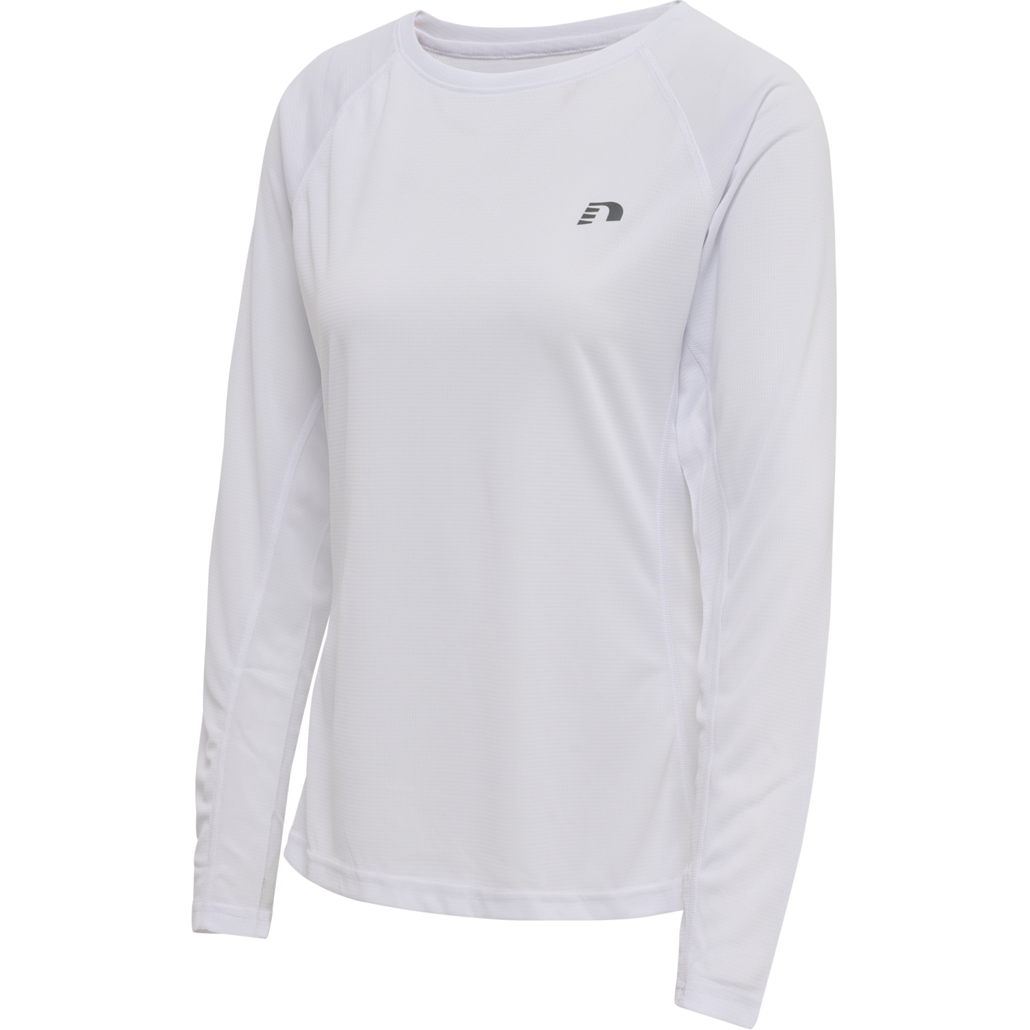 WOMEN CORE RUNNING T-SHIRT L/S, WHITE, packshot