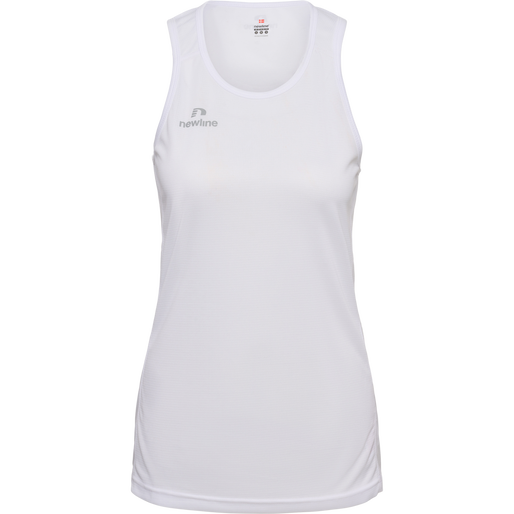 WOMEN'S ATHLETIC RUNNING SINGLET, WHITE, packshot