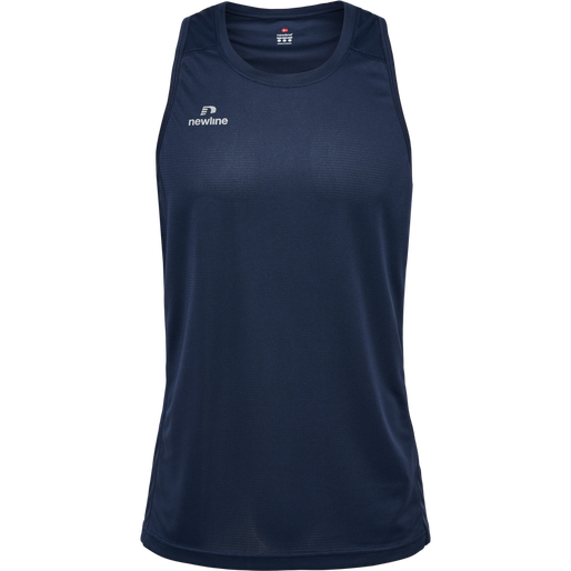 MEN'S ATHLETIC RUNNING SINGLET, BLACK IRIS, packshot