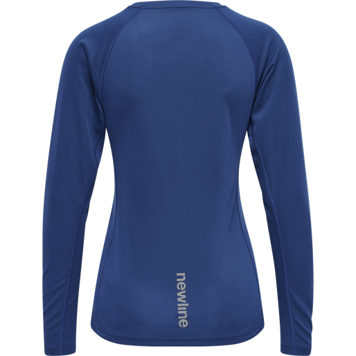 WOMEN CORE RUNNING T-SHIRT L/S, TRUE BLUE, packshot