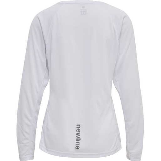 WOMEN CORE RUNNING T-SHIRT L/S, WHITE WOMEN CORE RUNNING T-SHIRT L/S, WHITE, packshot