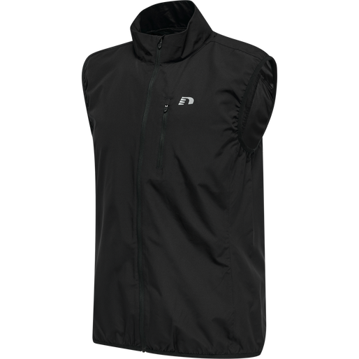 MEN'S CORE GILET, BLACK, packshot