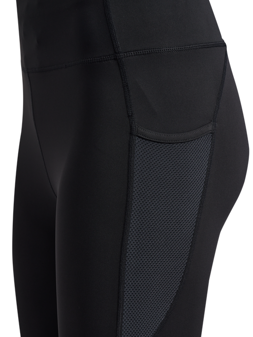 nwlRACE HIGH WAIST POCKET TIGHTS W, BLACK, packshot