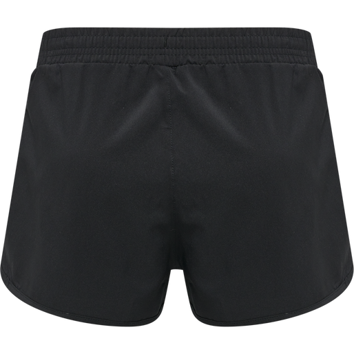 WOMEN CORE SPLIT SHORTS, BLACK, packshot
