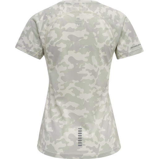WOMEN RUNNING T-SHIRT S/S, OYSTER MUSHROOM AOP, packshot