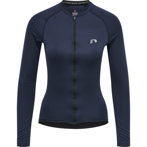 WOMENS CORE BIKE L/S JERSEY, BLACK IRIS, packshot