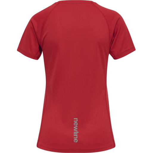 WOMEN CORE RUNNING T-SHIRT S/S, TANGO RED, packshot