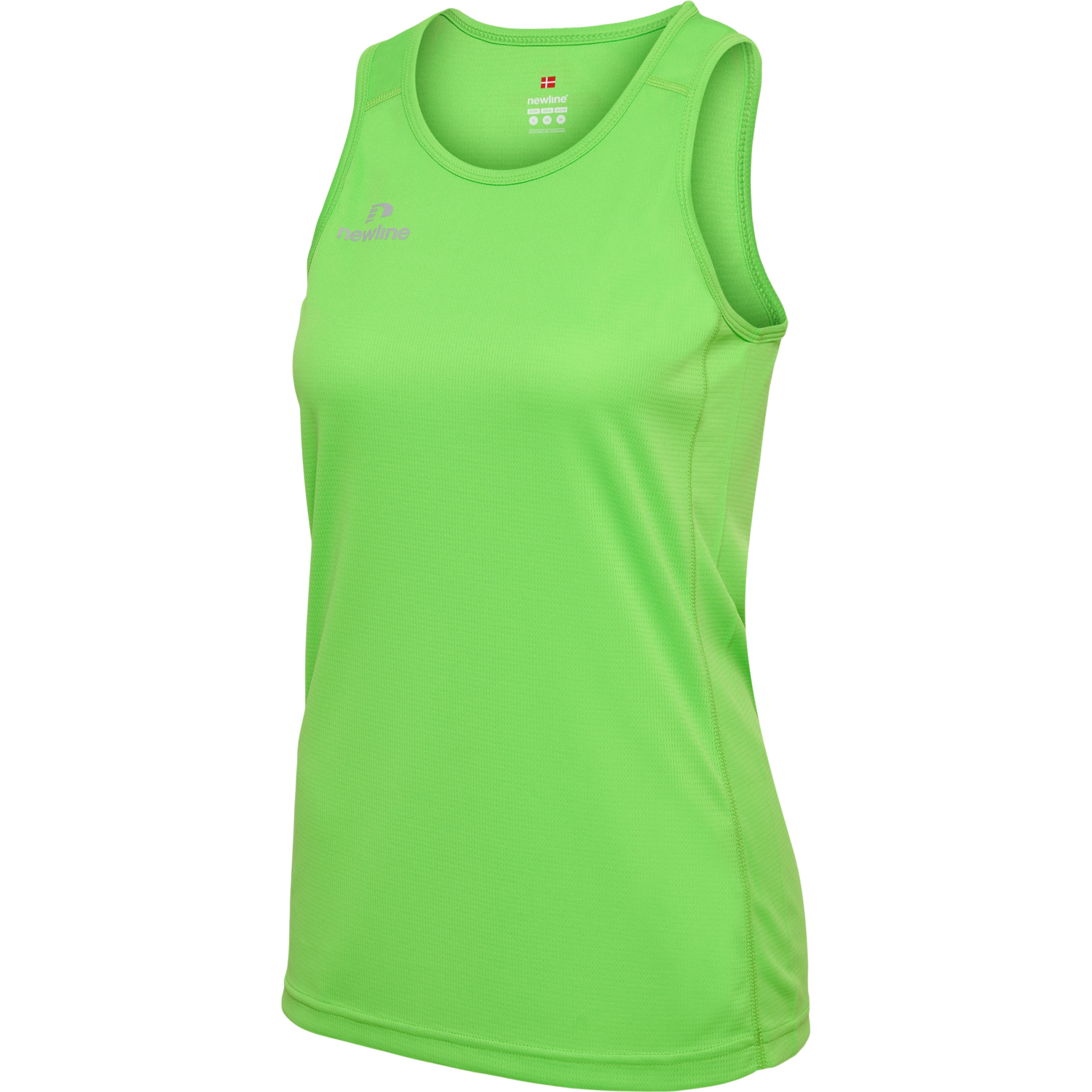 WOMEN'S ATHLETIC RUNNING SINGLET, GREEN FLASH, packshot