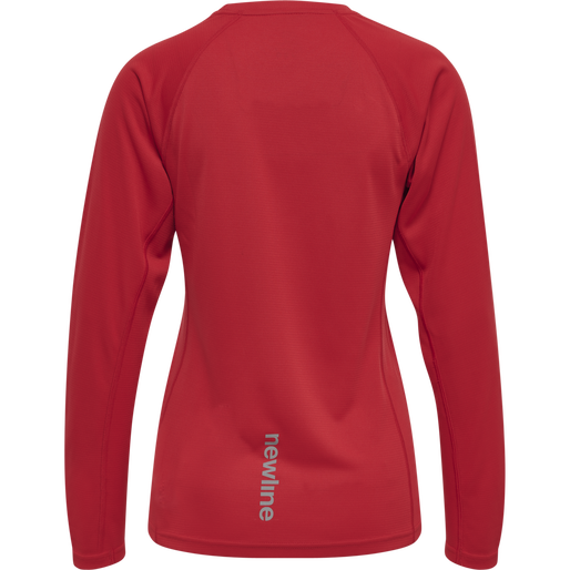 WOMEN CORE RUNNING T-SHIRT L/S, TANGO RED, packshot