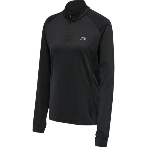 WOMEN'S CORE MIDLAYER, BLACK, packshot