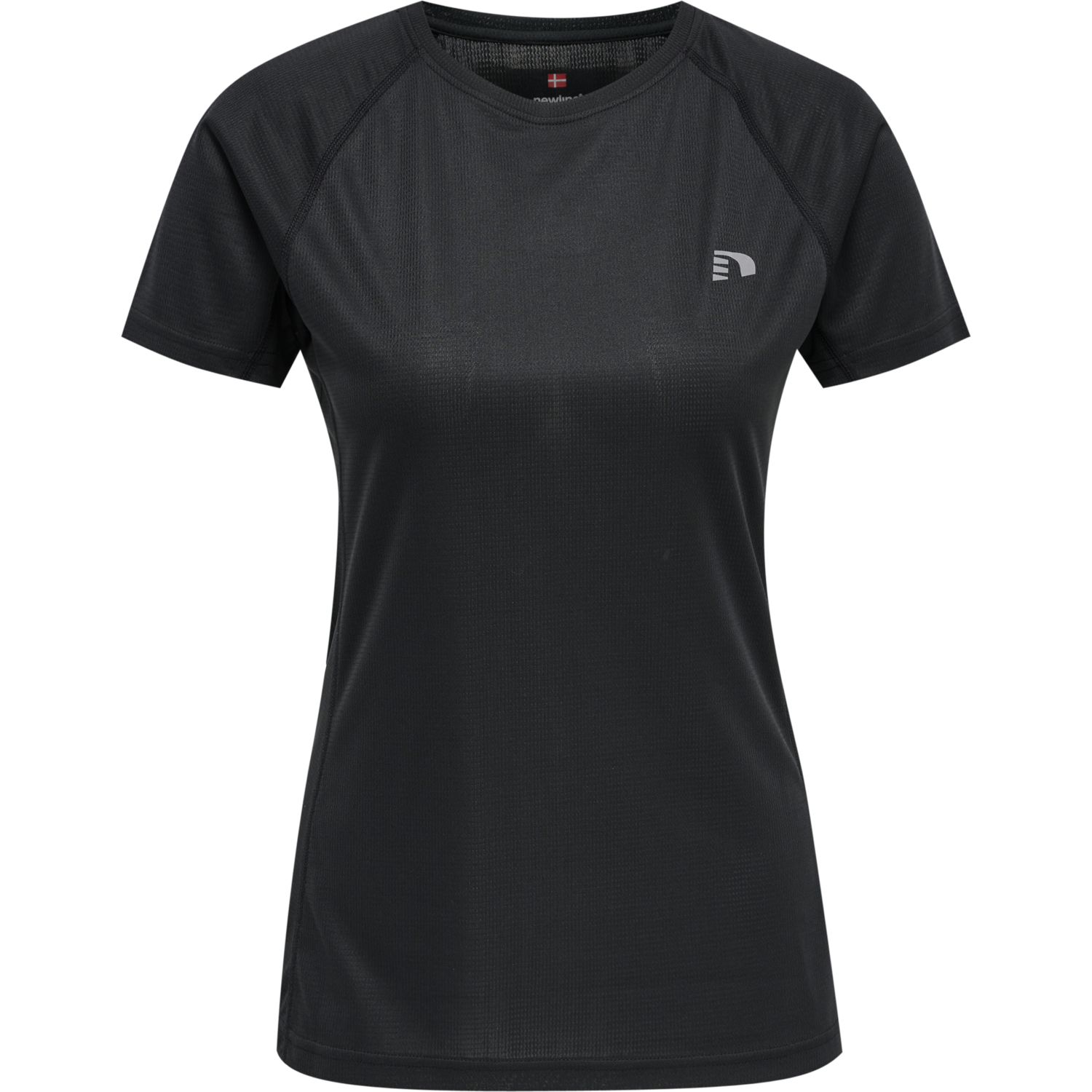 WOMEN CORE RUNNING T-SHIRT S/S, BLACK, packshot