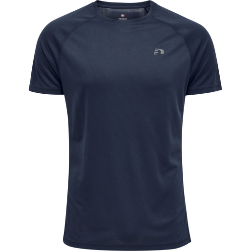 MEN CORE RUNNING T-SHIRT S/S, BLACK IRIS, packshot