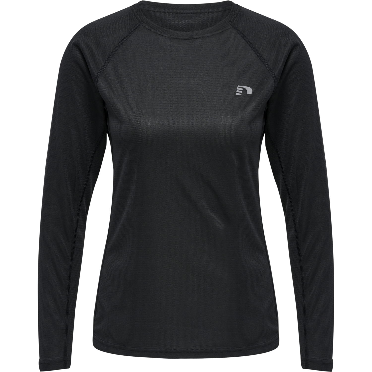 WOMEN CORE RUNNING T-SHIRT L/S, BLACK, packshot