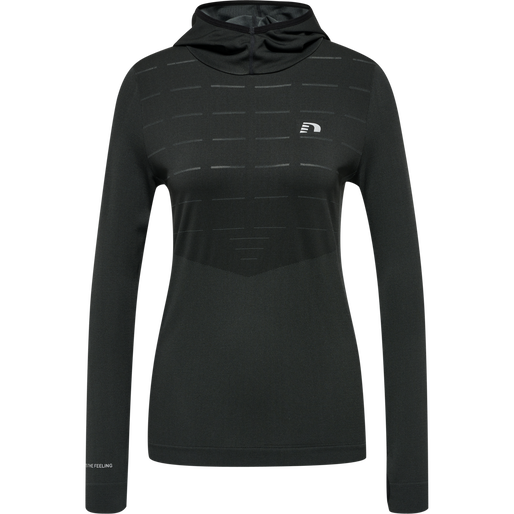 nwlCAMBRIGDE SEAMLESS HOODIE female, BLACK, packshot