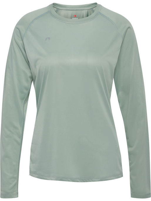 nwlBEAT W T-SHIRT L/S, GREEN MILIEU nwlBEAT W T-SHIRT L/S, GREEN MILIEU, packshot