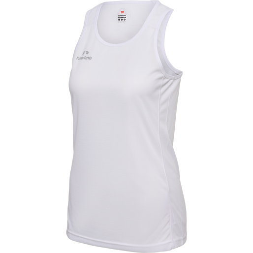 WOMEN'S ATHLETIC RUNNING SINGLET, WHITE, packshot