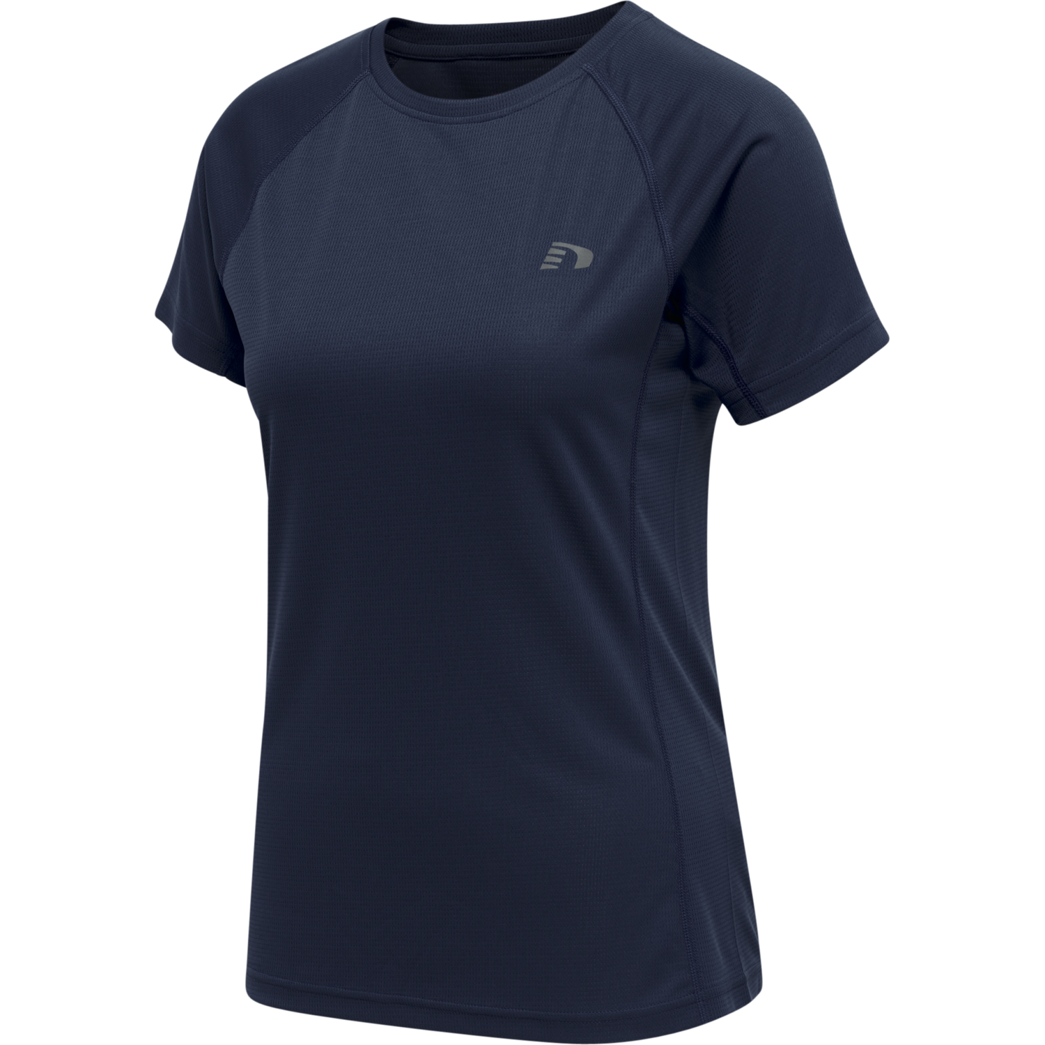 WOMEN CORE RUNNING T-SHIRT S/S, BLACK IRIS, packshot