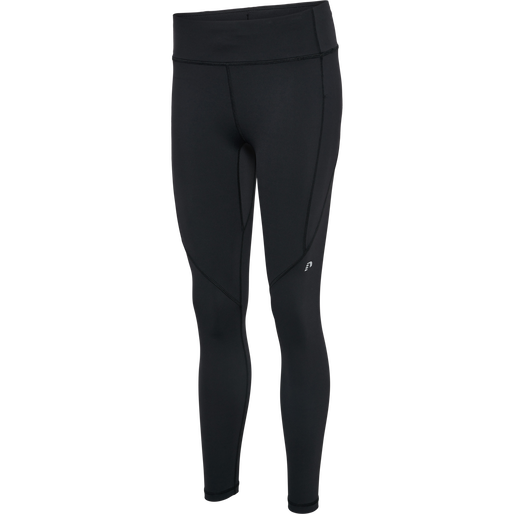 WOMEN HW LONG TIGHTS, BLACK, packshot
