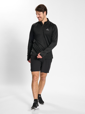 nwlPHOENIX 1/2 ZIP L/S MEN, BLACK, model