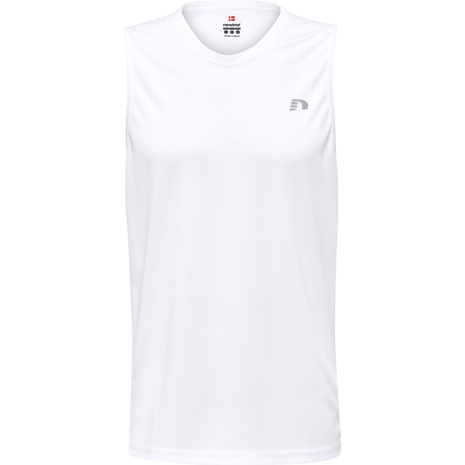 MEN CORE RUNNING SINGLET, WHITE, packshot