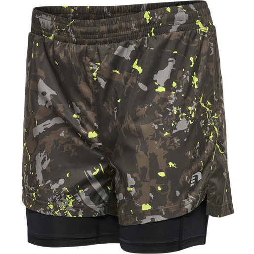 nwlKANSAS 2-IN-1 SHORTS female, TERRAIN AOP, packshot