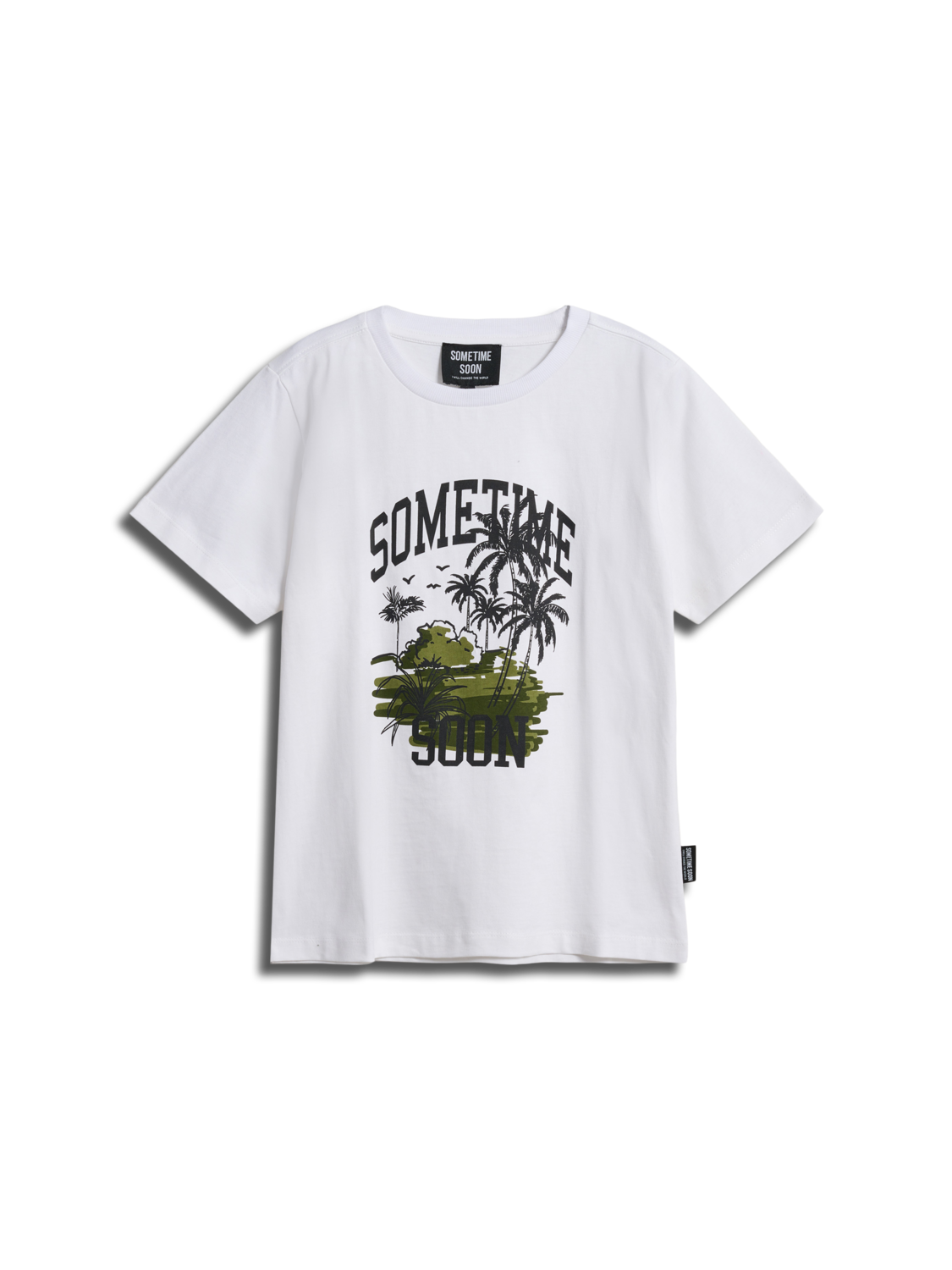 stsPALM T-SHIRT S/S, BRIGHT WHITE, packshot