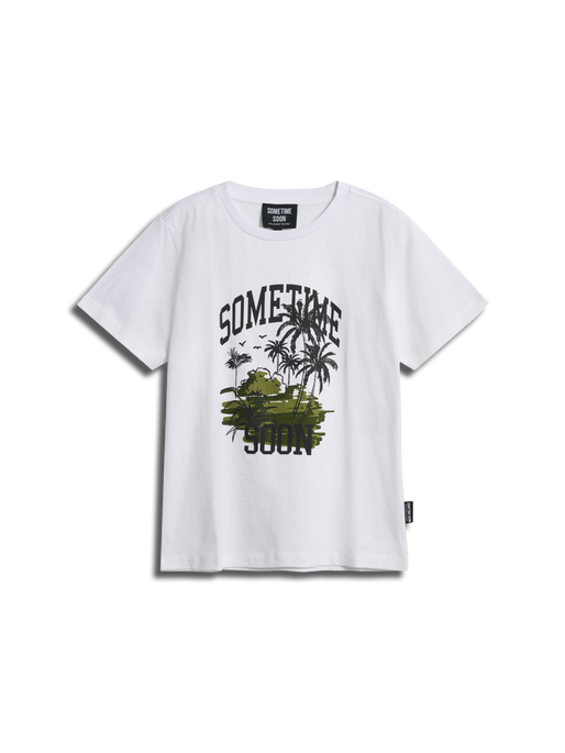 stsPALM T-SHIRT S/S, BRIGHT WHITE, packshot