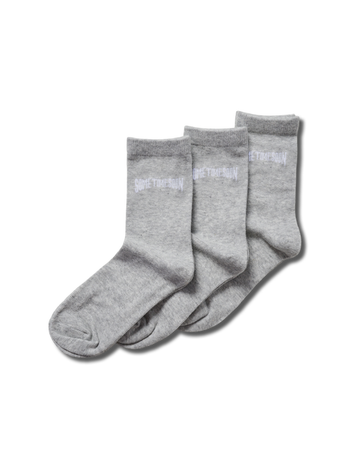 stsVARSITY SOCKS 3-PACK, LIGHT GREY MELANGE, packshot